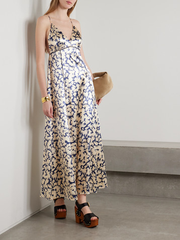 Ulla Johnson Evie floral-print satin maxi dress
