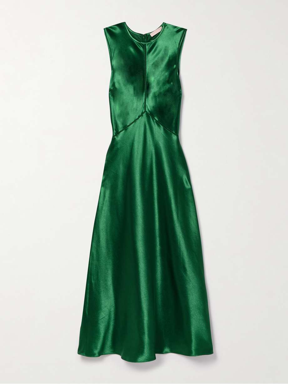 lisbet satin midi dress