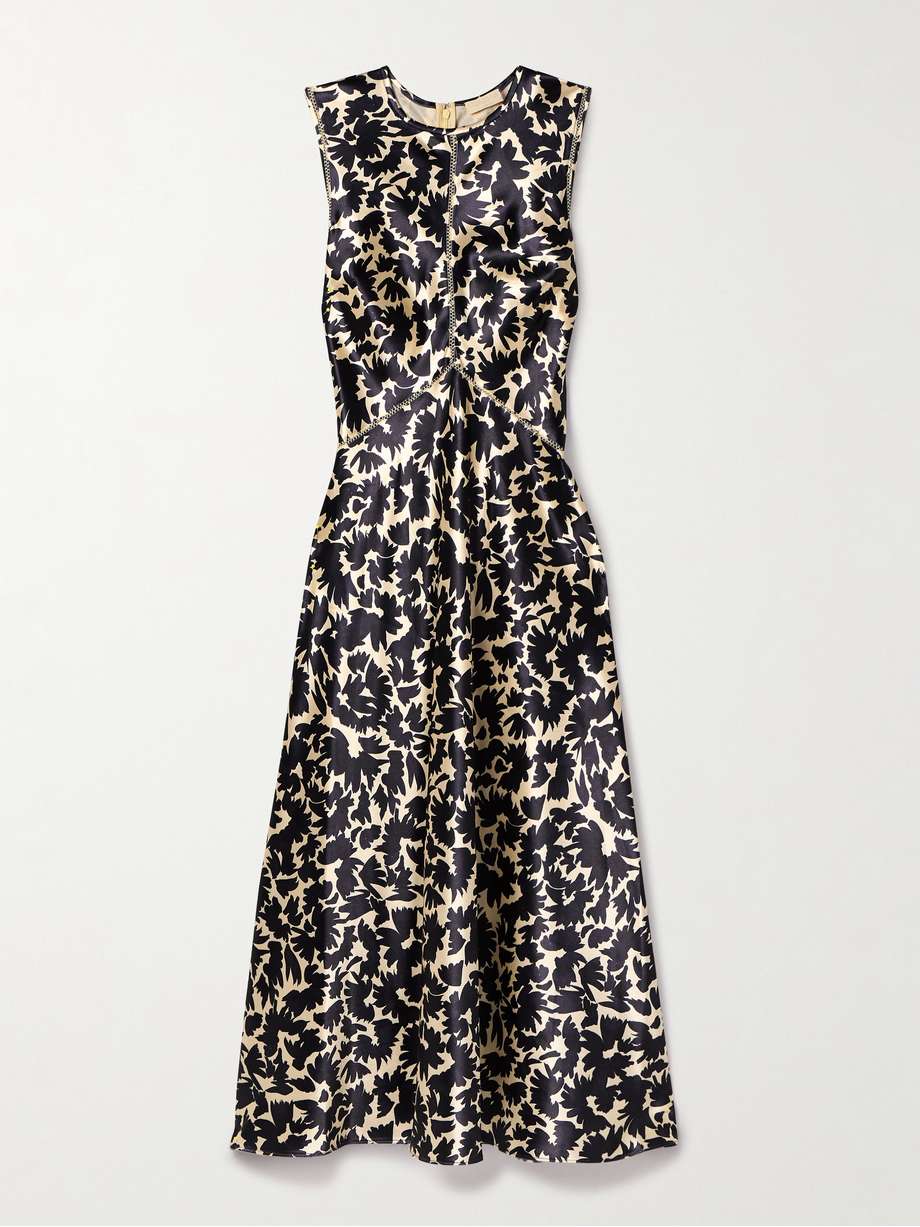 lisbet floral-print satin midi dress
