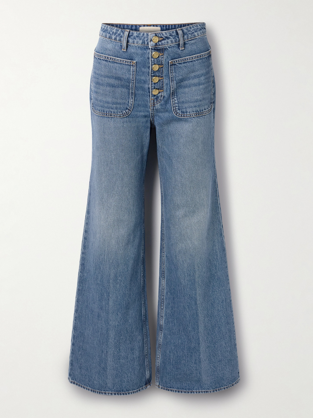 Ulla Johnson The Gwynne High-rise Flared Jeans In Blue