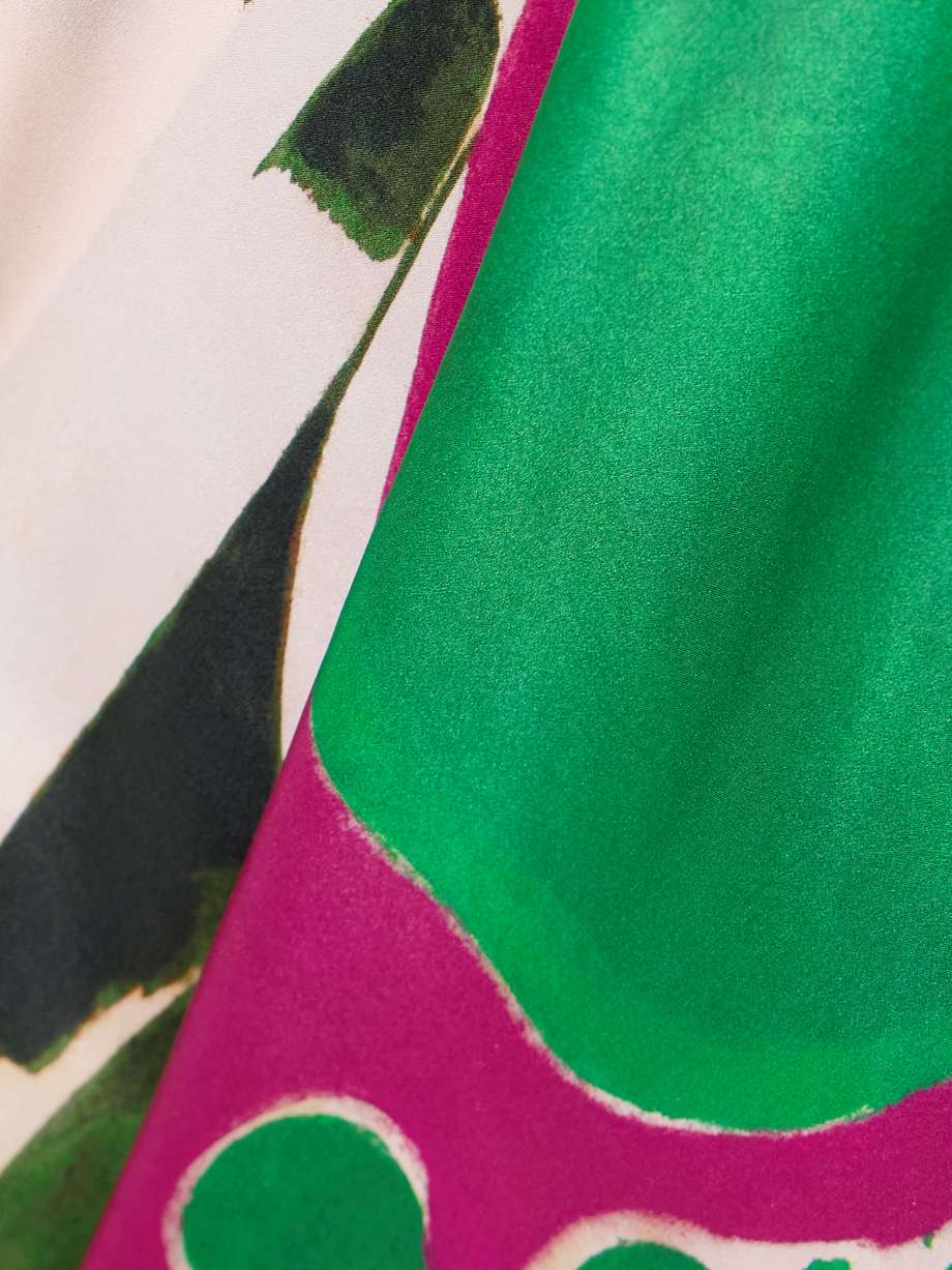 + lee krasner gaea printed silk-charmeuse maxi dress
