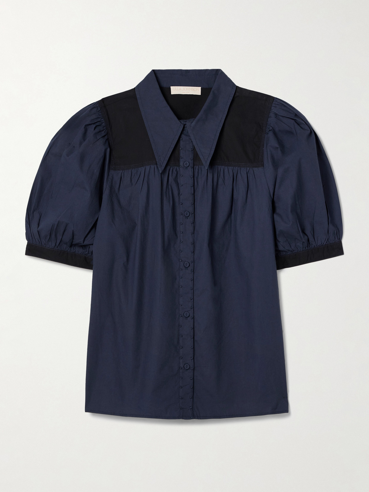 Ulla Johnson Freja Washed Cotton-poplin Shirt In Blue