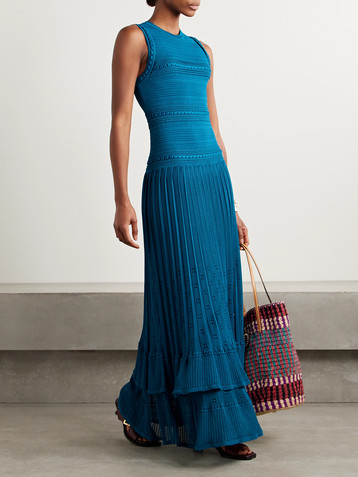 Ulla Johnson Mireille pleated knitted maxi dress