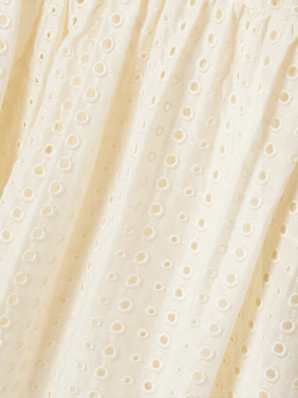 Ulla Johnson Gabi Tulle-trimmed Broderie Anglaise Cotton And Silk-blend Mini Dress In Ivory