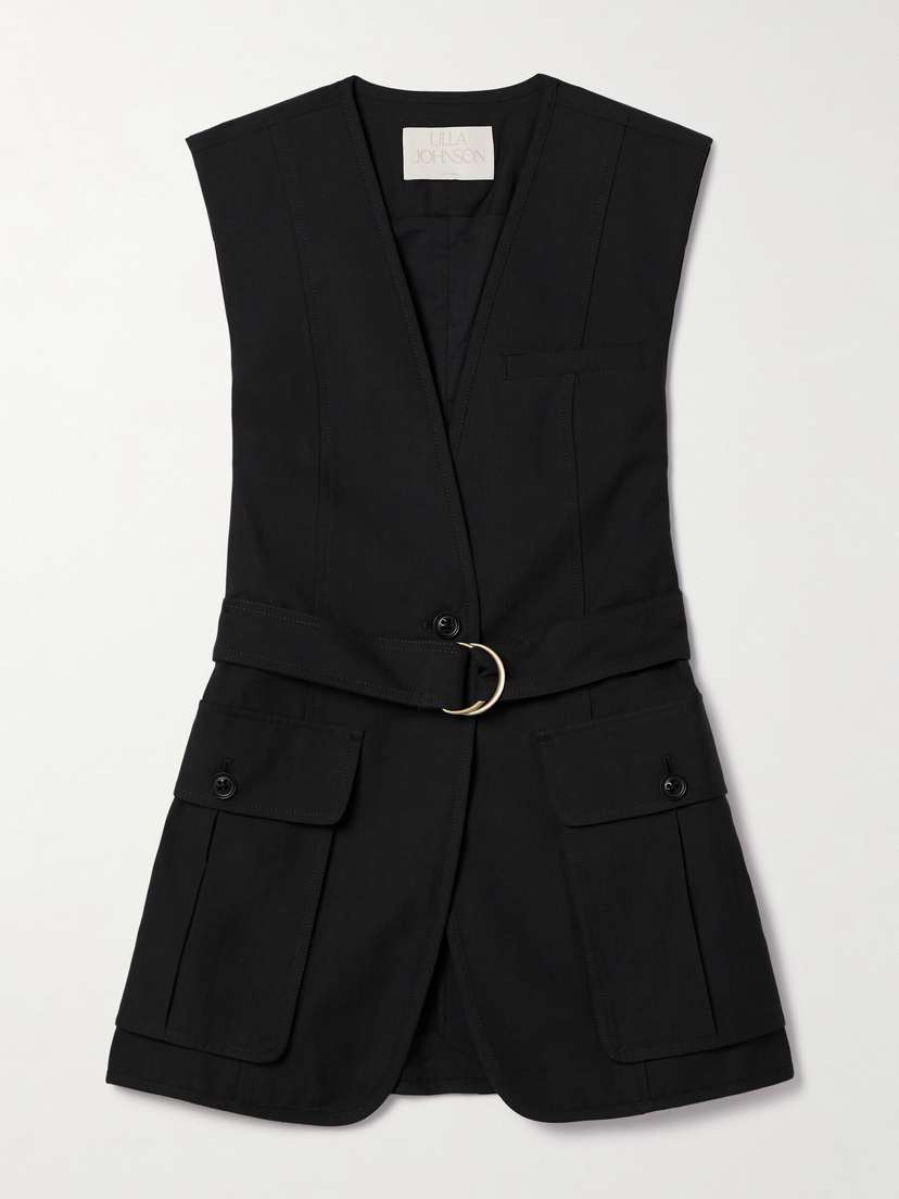 Ulla Johnson Twyla Belted Cotton And Tencel™ Lyocell-blend Twill Vest