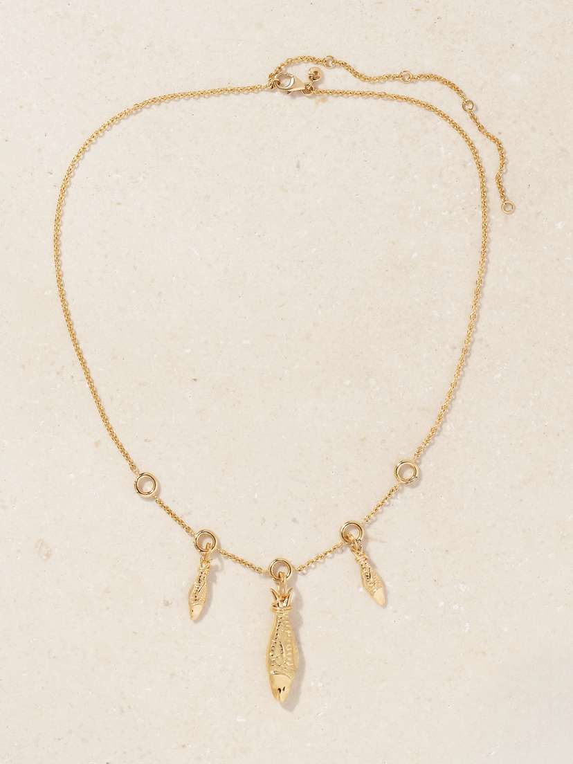 OLE LYNGGAARD COPENHAGEN Young Fish 18-karat Gold Necklace