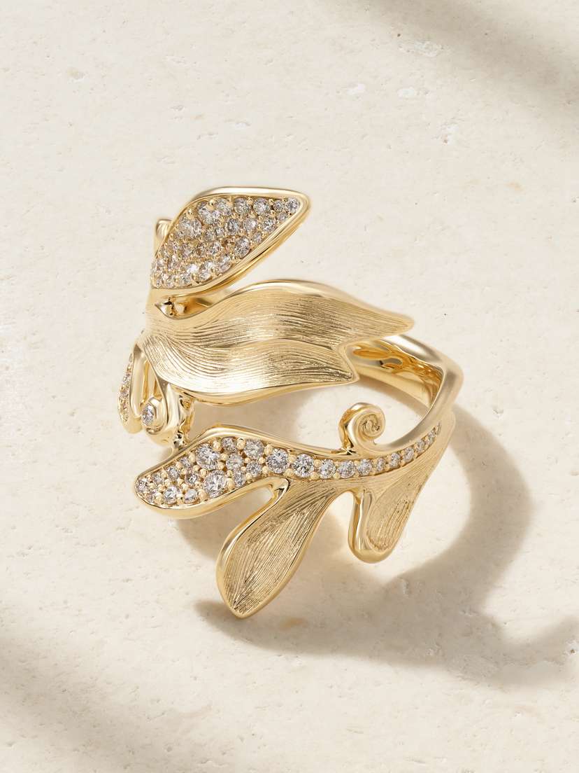 OLE LYNGGAARD COPENHAGEN Forest 18-karat Gold Diamond Ring