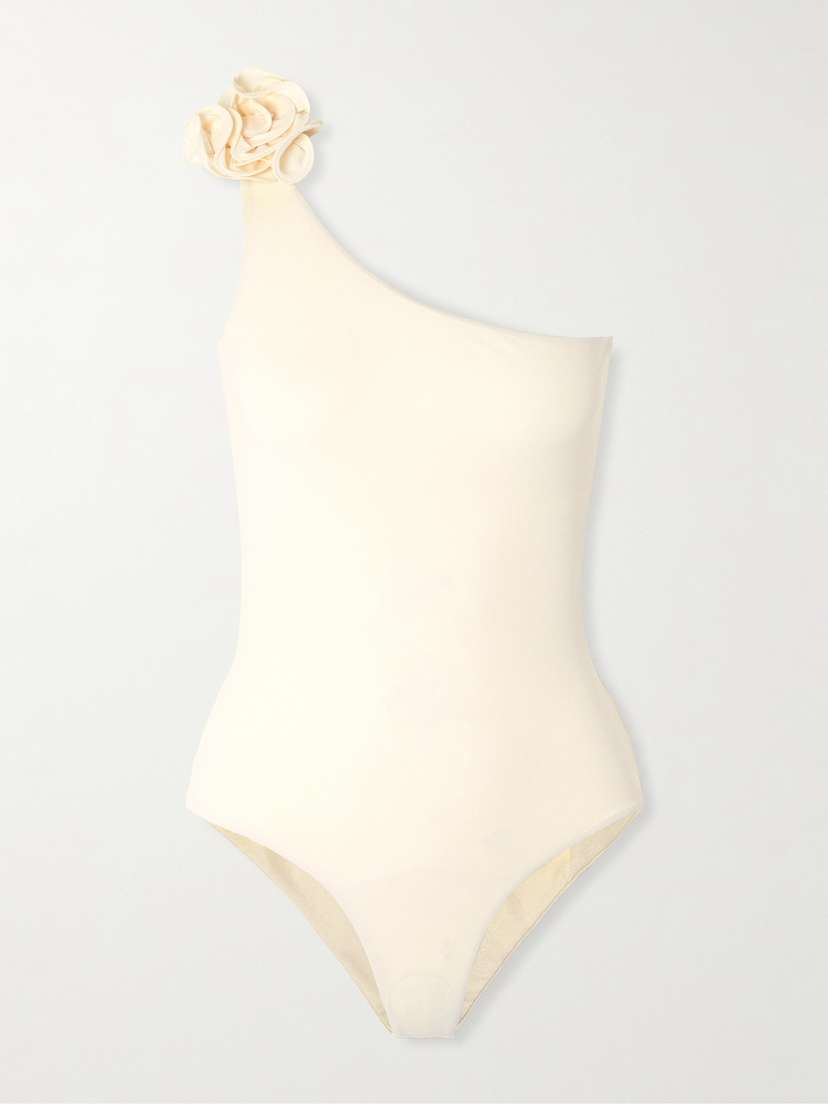 Magda Butrym Embellished One-shoulder Swimsuit