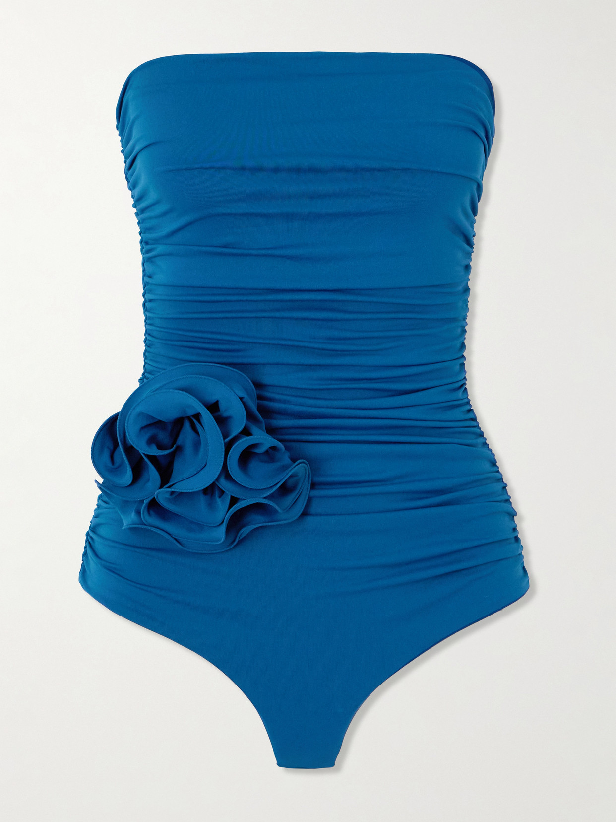Magda Butrym Embellished Bandeau Swimsuit In Blue