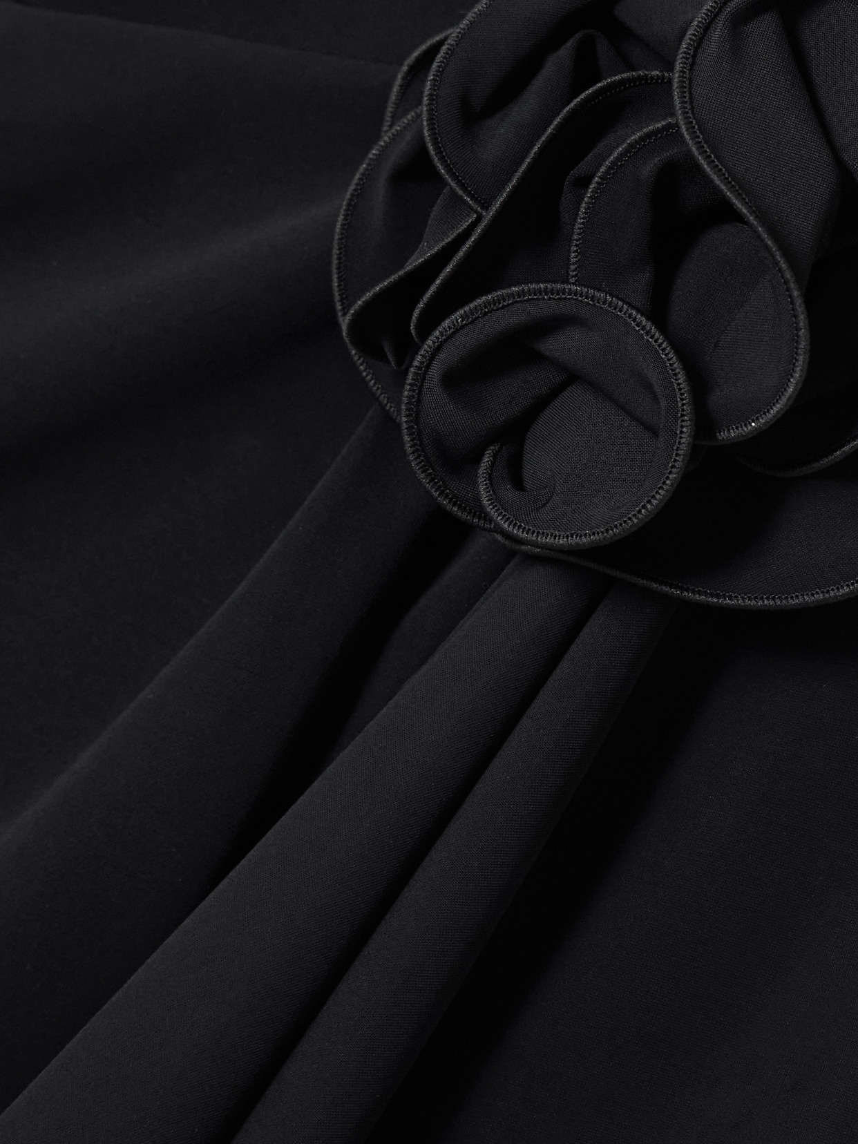 Magda Butrym Asymmetric Appliquéd Draped Skirt