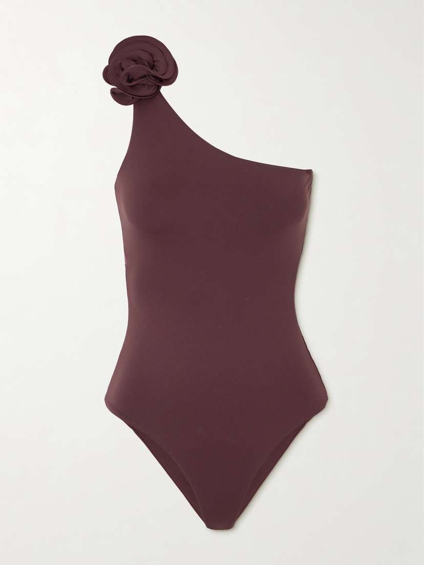 Magda Butrym Embellished One-shoulder Swimsuit