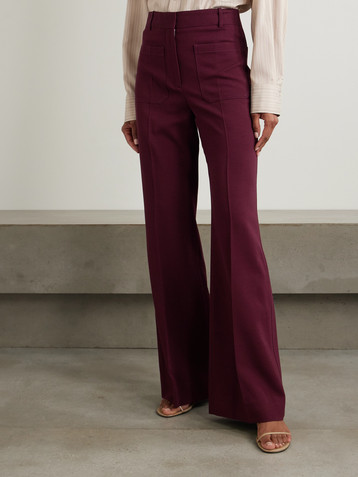 Victoria Beckham Alina woven wide-leg pants