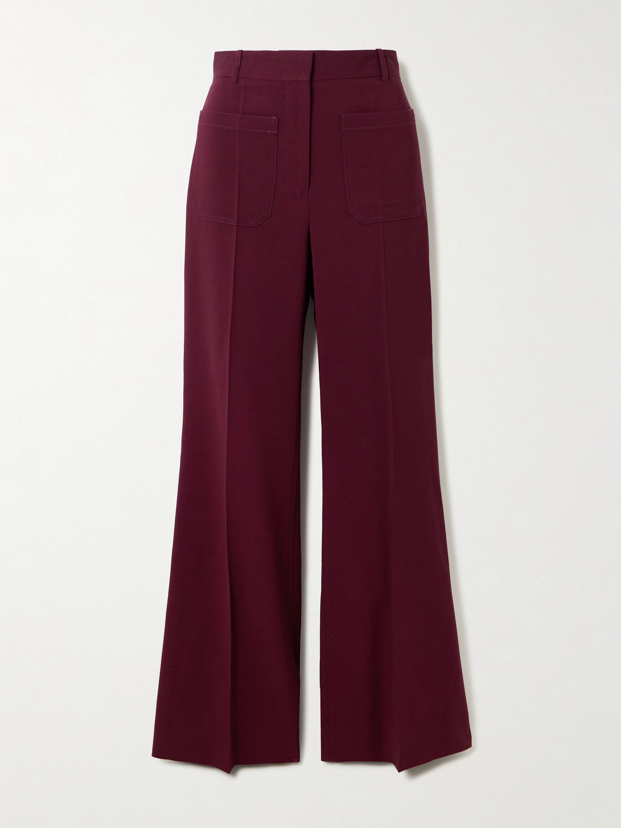 Victoria Beckham Womens Port Alina Patch-pockets Stretch-woven Trousers In Red