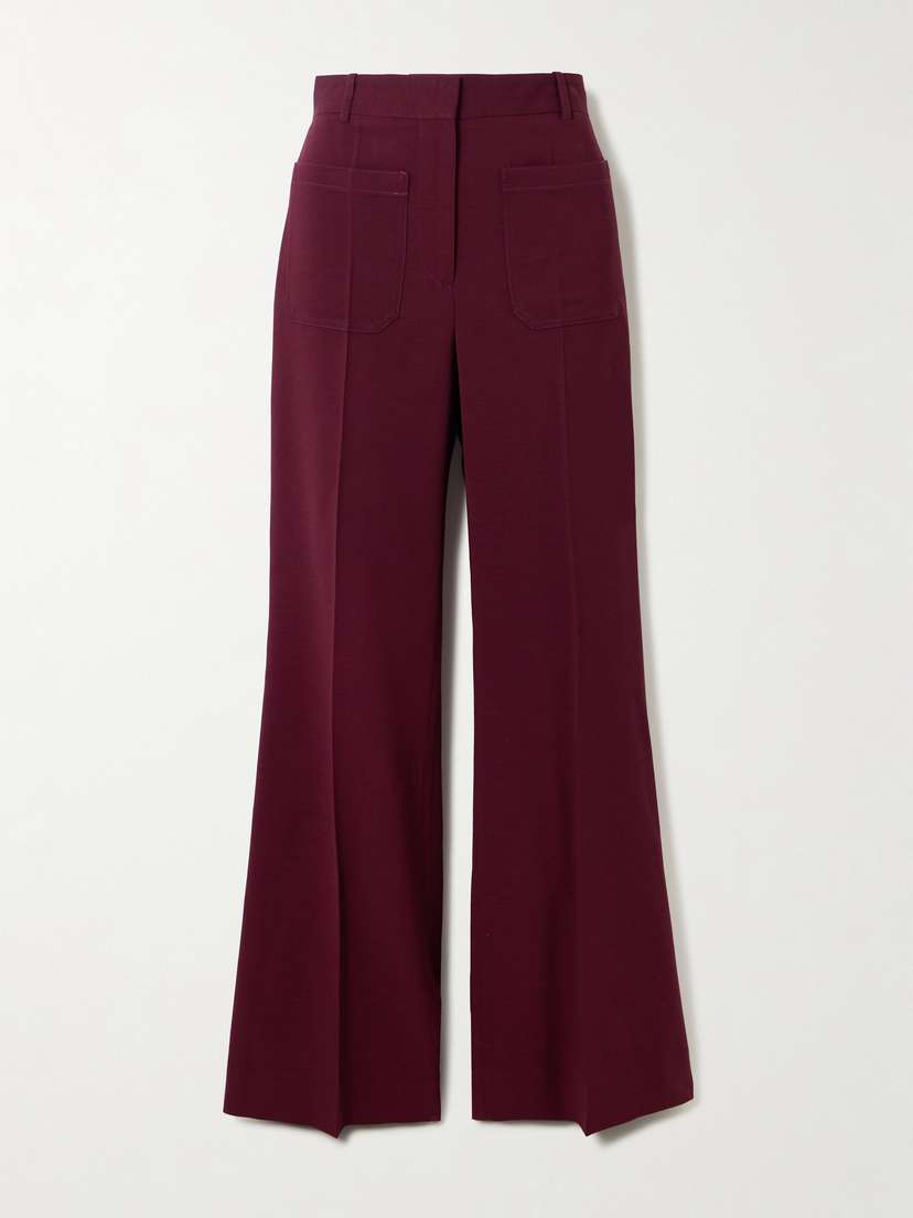 Victoria Beckham Alina Woven Wide-leg Pants