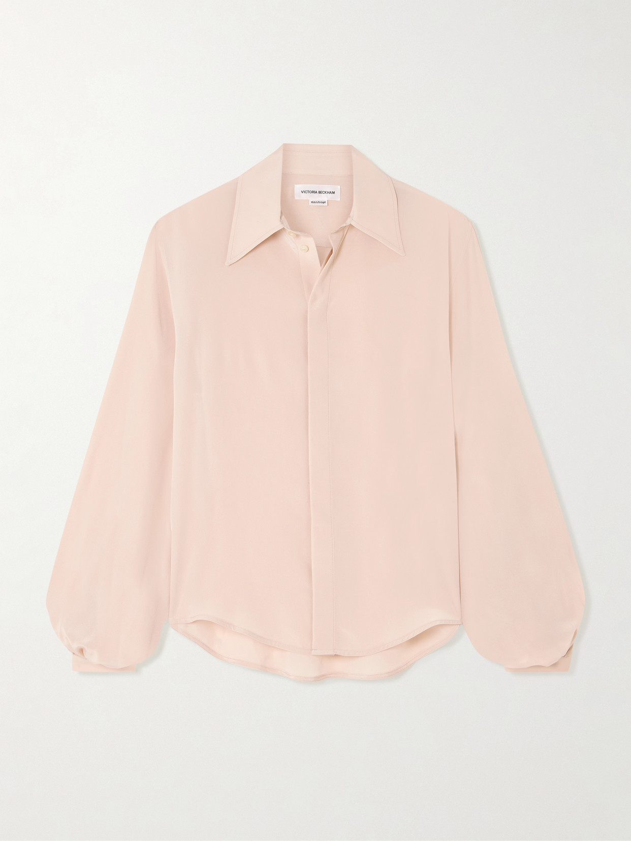 Victoria Beckham Silk Crepe De Chine Shirt In Pink