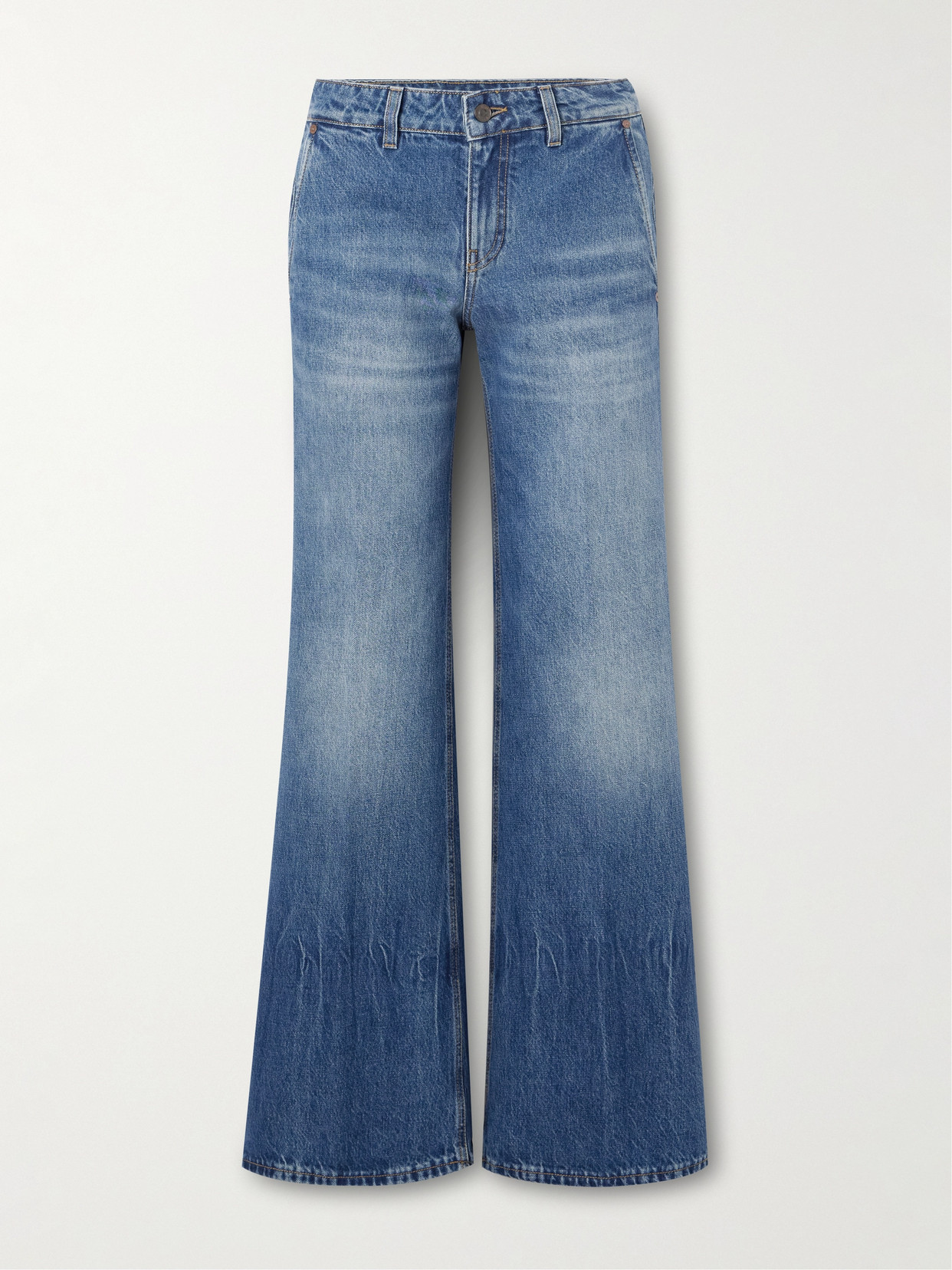 Victoria Beckham Gigi Low-rise Flared Jeans In Blue