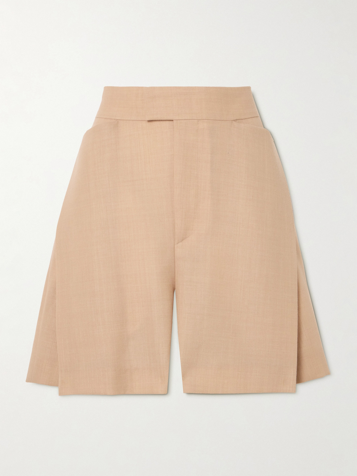 Victoria Beckham Wool-blend Shorts In Neutrals