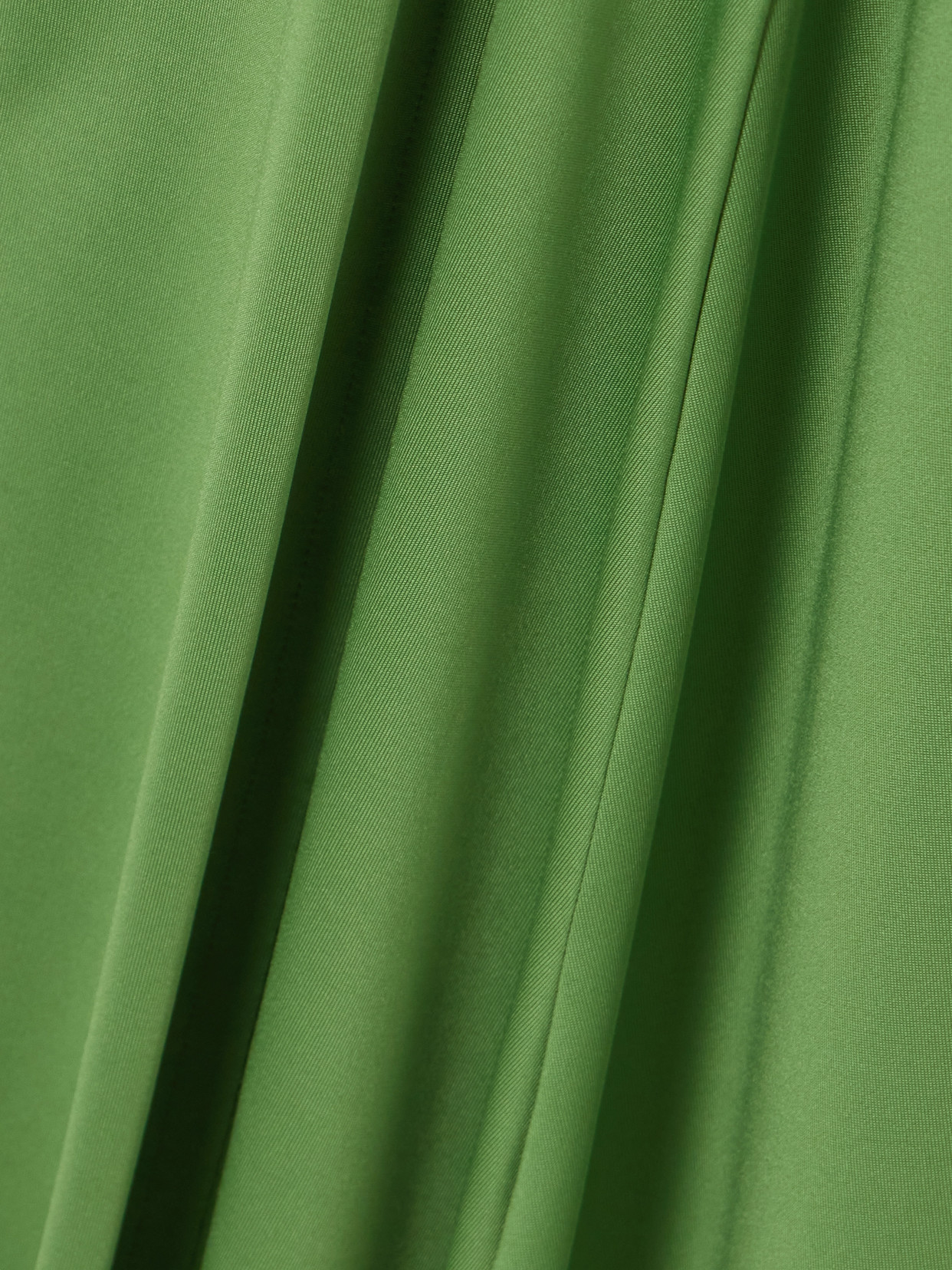 Shop Victoria Beckham Cutout Ruched Stretch-satin Gown In Green