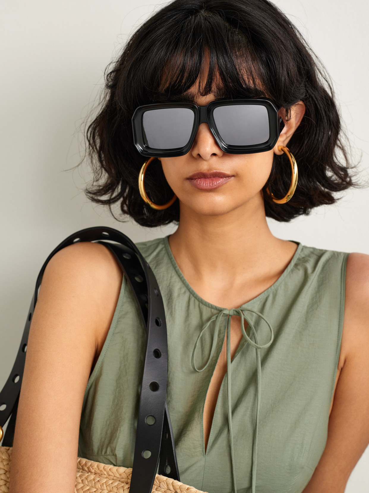 Loewe + Paula's Ibiza Square-frame Acetate Sunglasses In Black