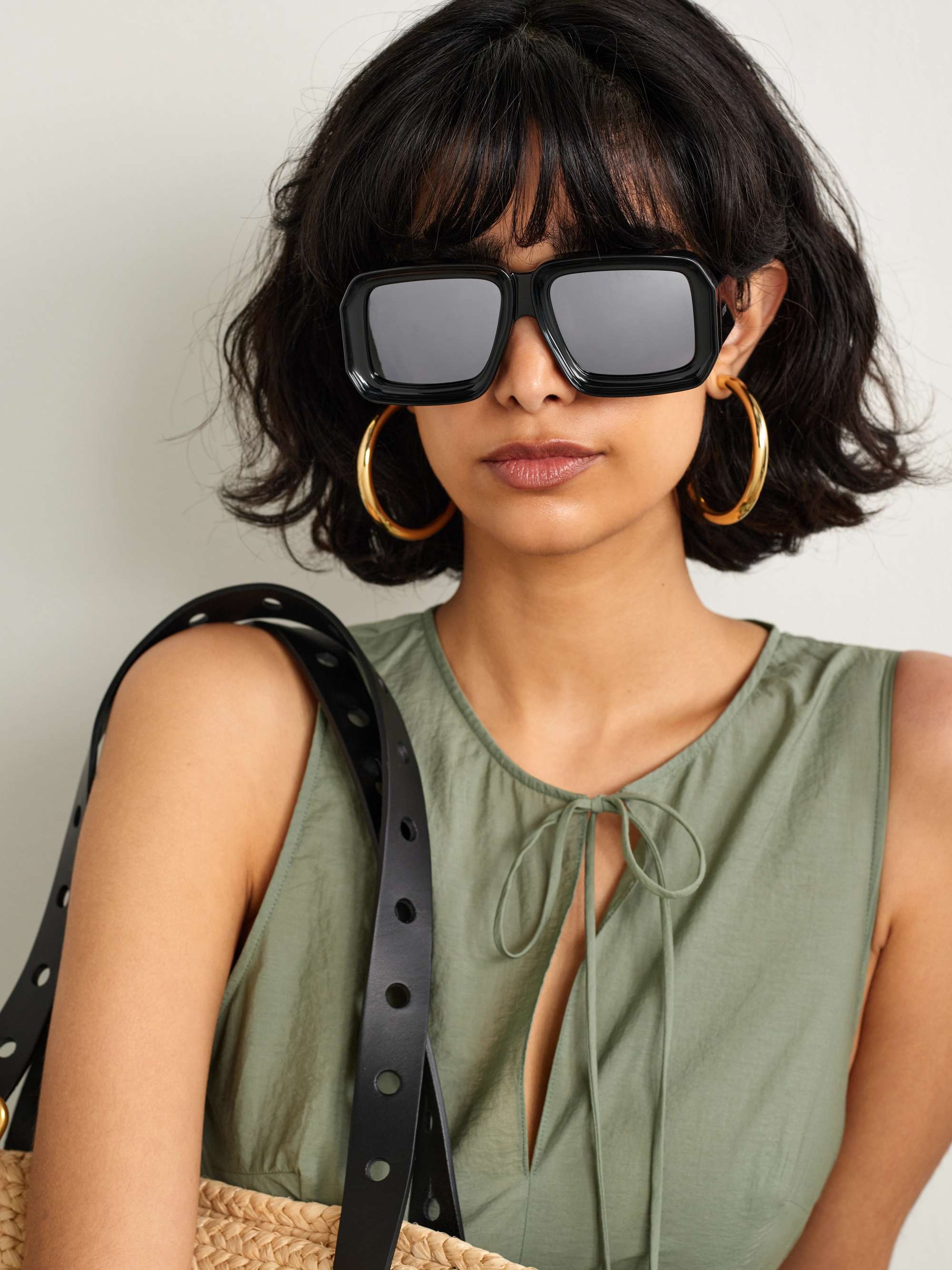 LOEWE EYEWEAR + Paula's Ibiza square-frame tortoiseshell acetate sunglasses