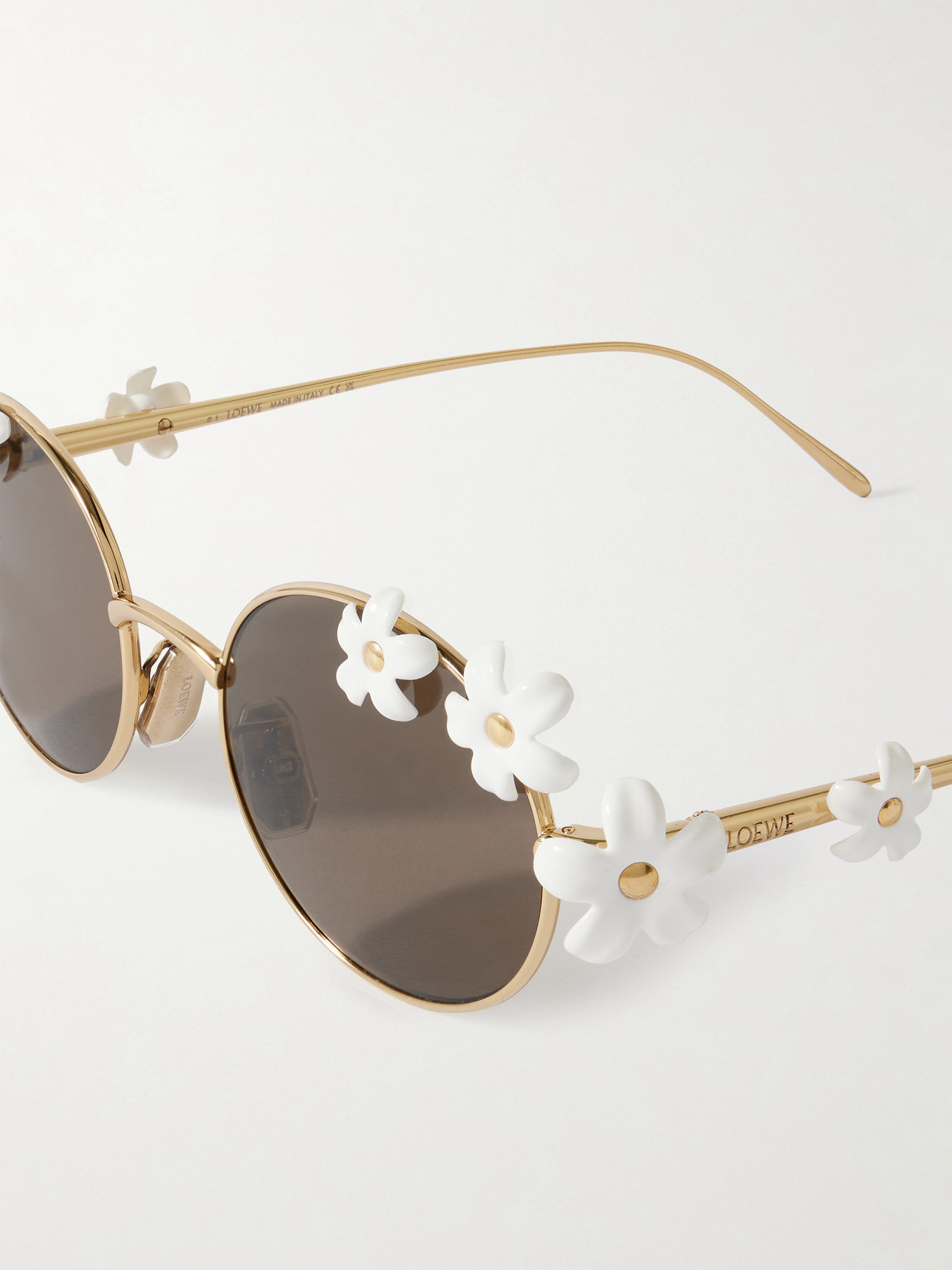 Loewe Daisy Field Round-frame Metal Sunglasses