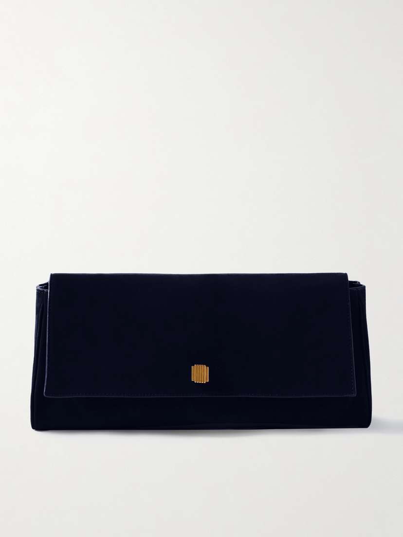 Khaite Audrey Suede Clutch