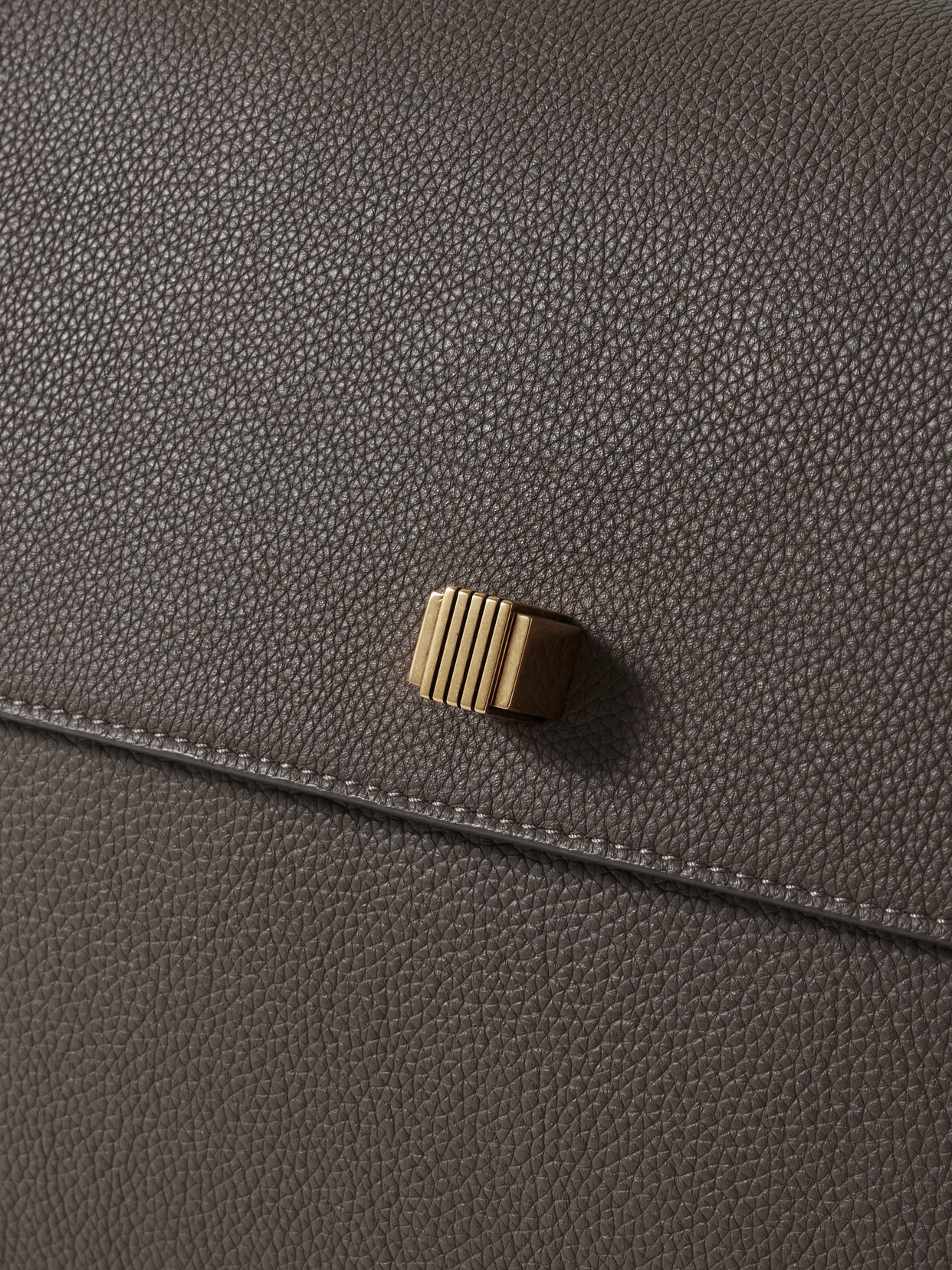 Khaite Square Embellished Leather Shoulder Bag In Gray