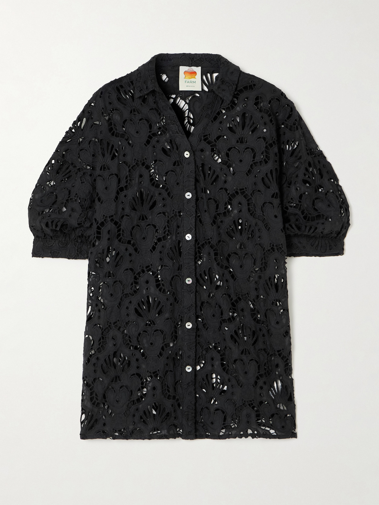 Farm Rio Pure Cotton Comfortable Shirt In Black