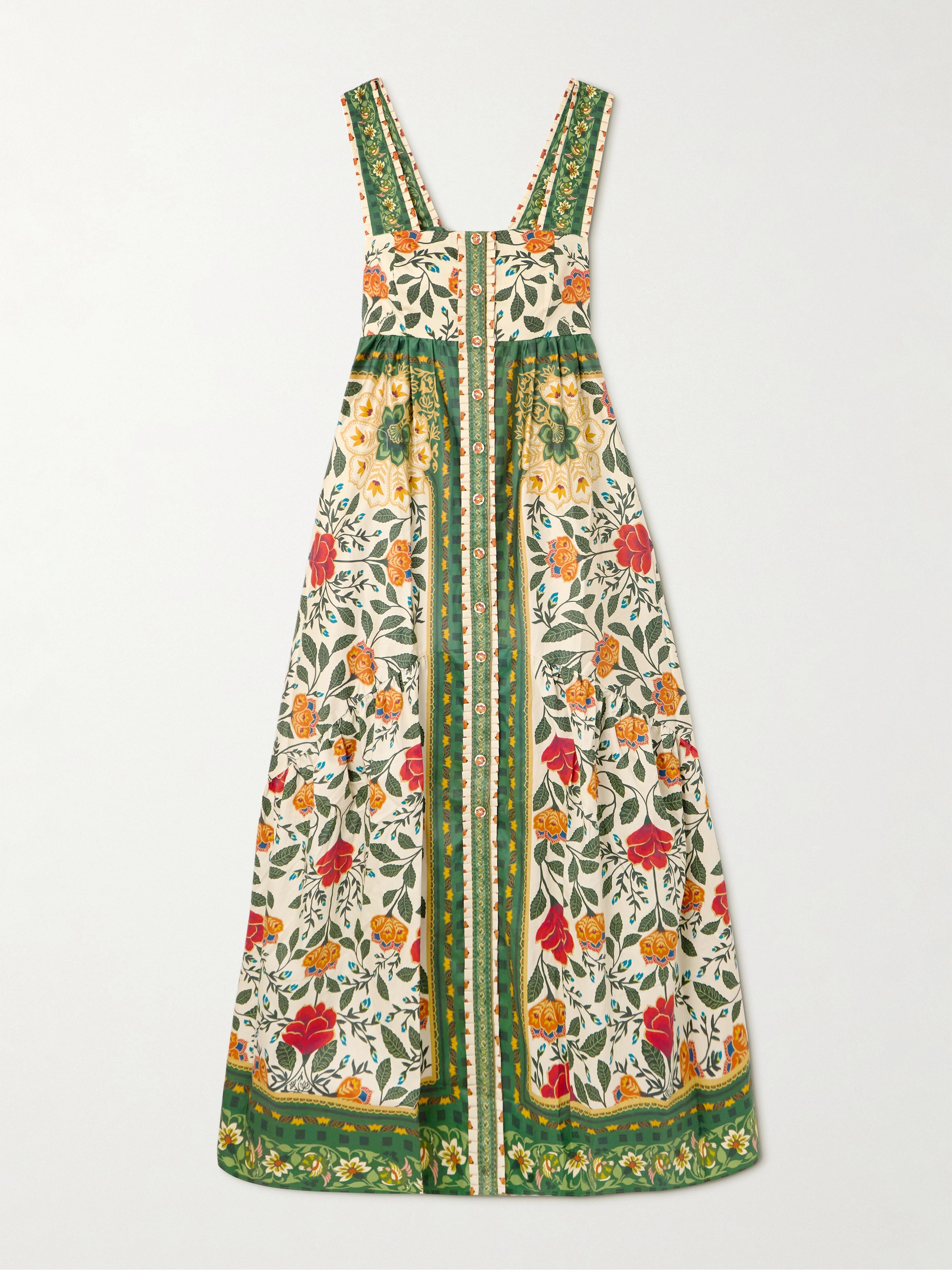 FARM Rio Garden Tapestry open-back floral-print cotton-poplin maxi dress thumbnail