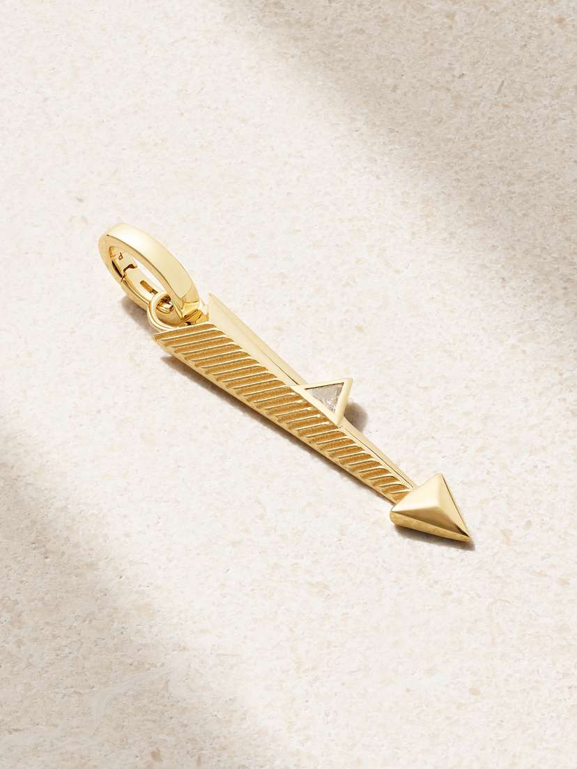 Foundrae Arrow 18-karat Gold Diamond Pendant