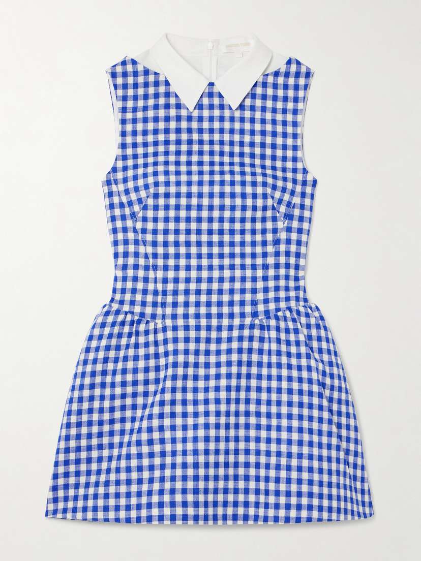 SHUSHU/TONG Gathered Wool And Linen-blend Mini Dress