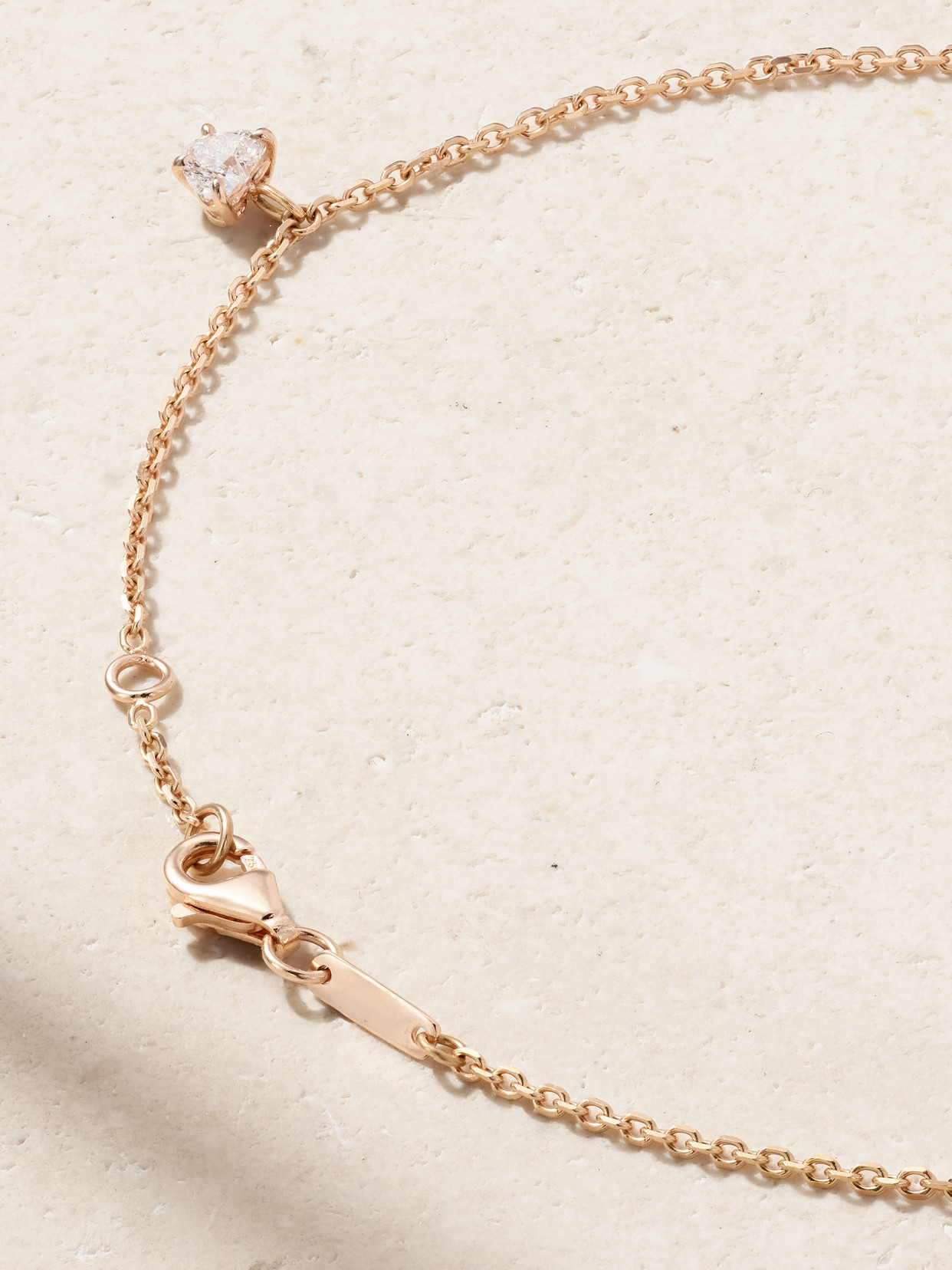 Anita Ko 18-karat Rose Gold Diamond Anklet In Gold