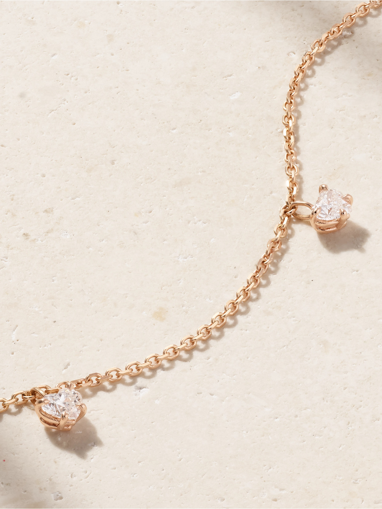 Anita Ko 18-karat Rose Gold Diamond Anklet In Gold