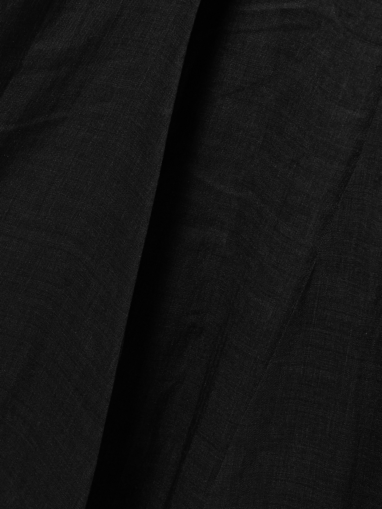 Andres Otalora Joyah Linen Halterneck Tunic In Black