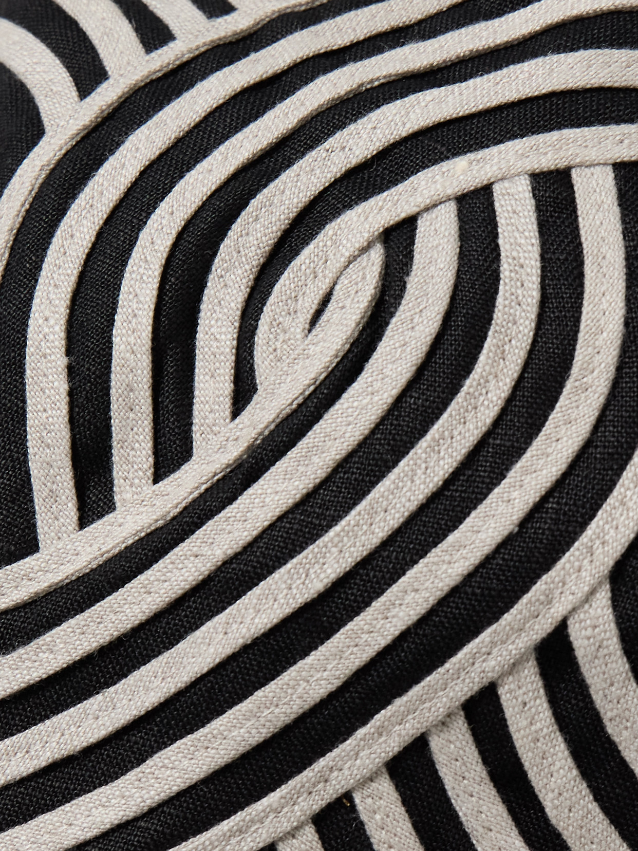 Andres Otalora Arco Real Canvas-trimmed Linen Midi Dress In Black