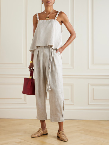 Andres Otalora Rahan knotted linen tank