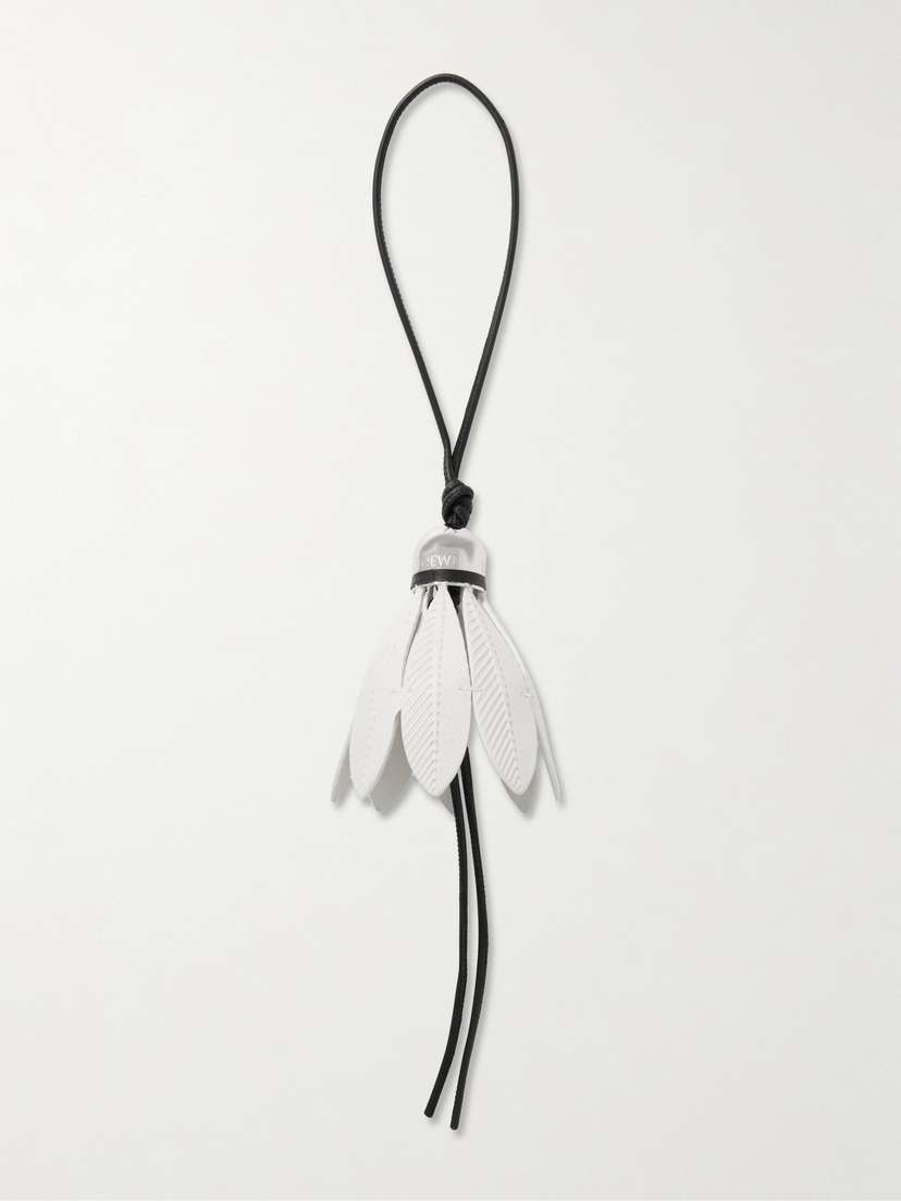 Loewe Badminton Fringed Leather And Gold-tone Keychain