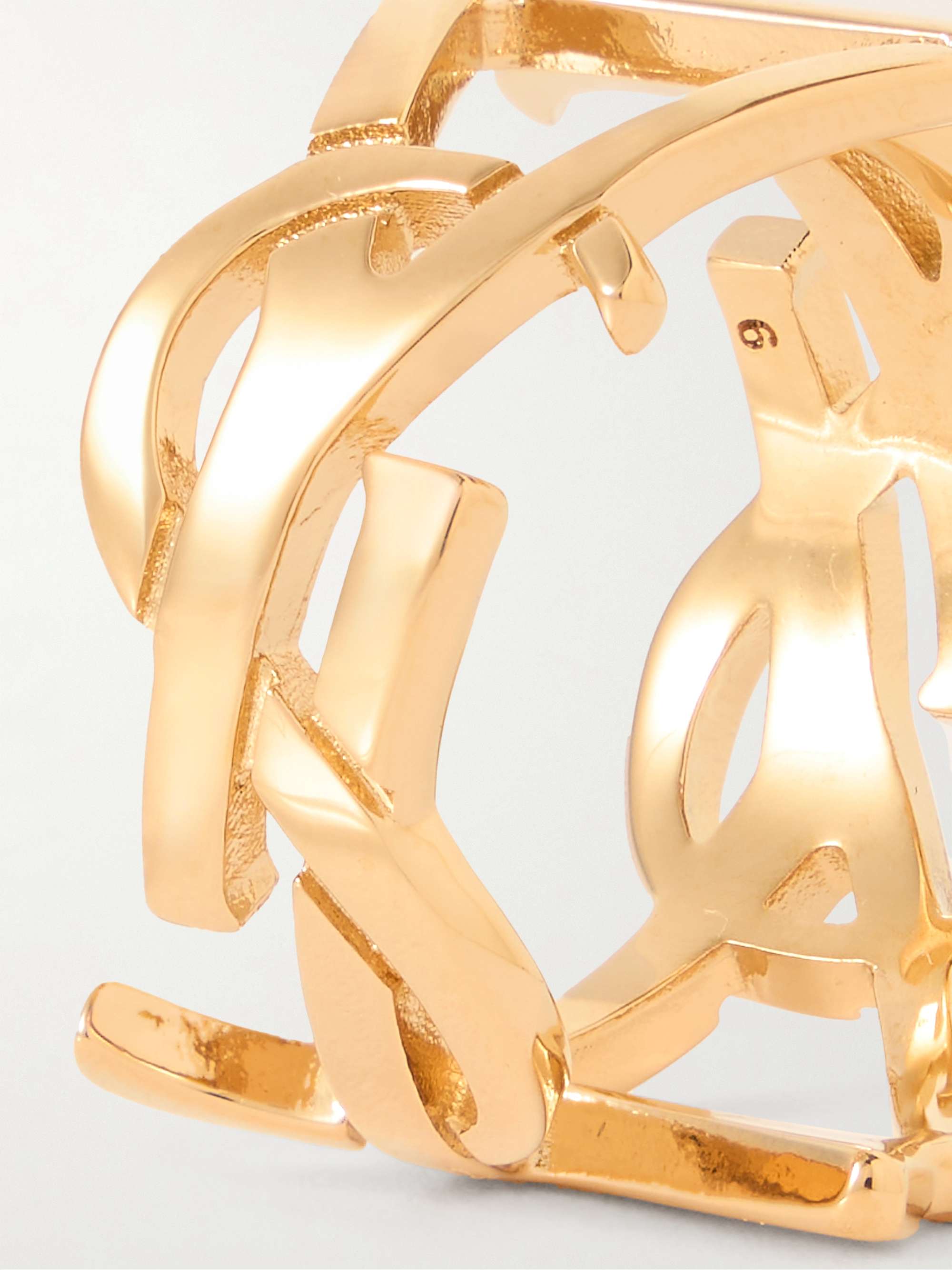 SAINT LAURENT Scarf gold-tone ring | NET-A-PORTER