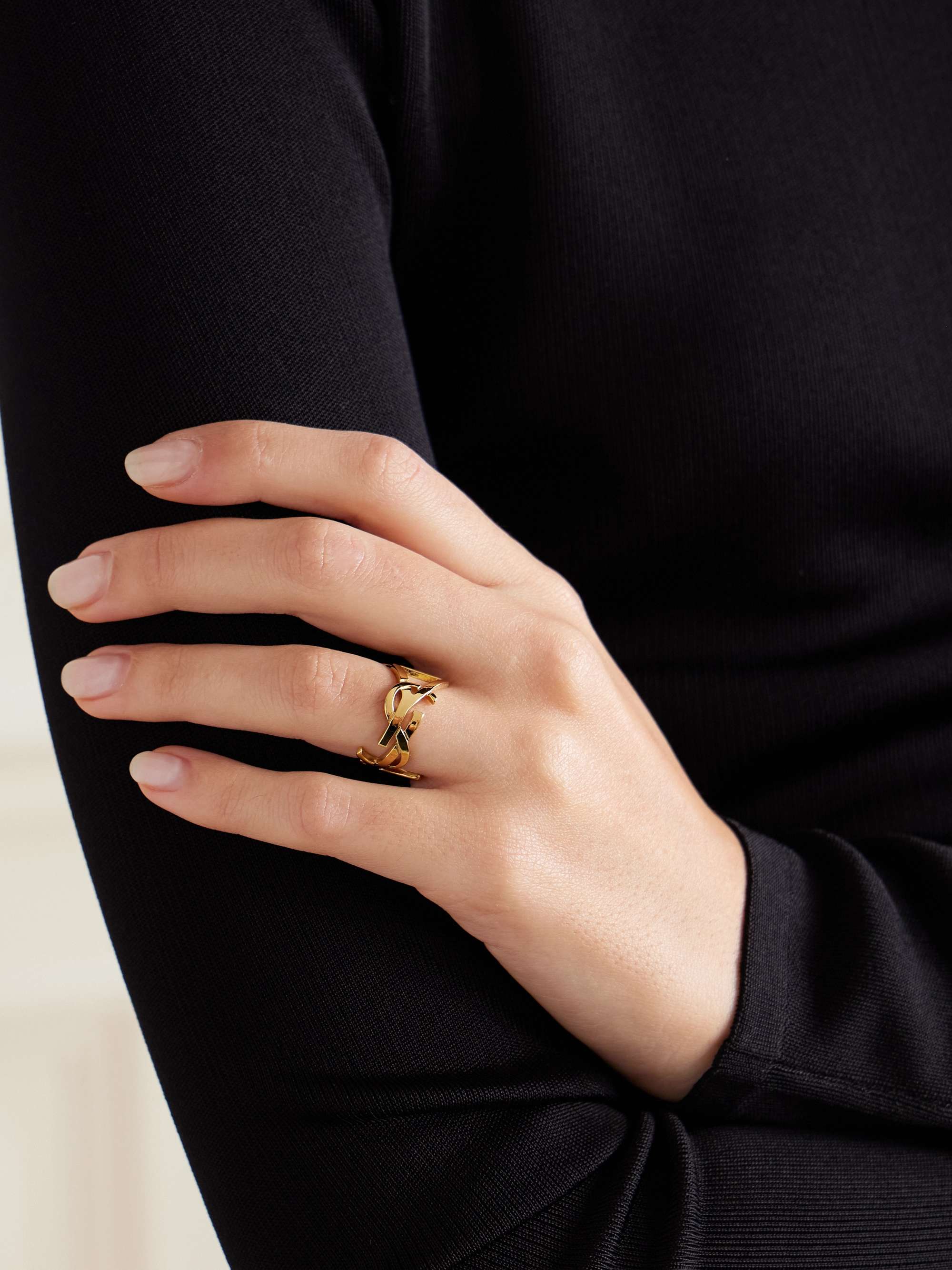 SAINT LAURENT Scarf gold tone ring NET A PORTER