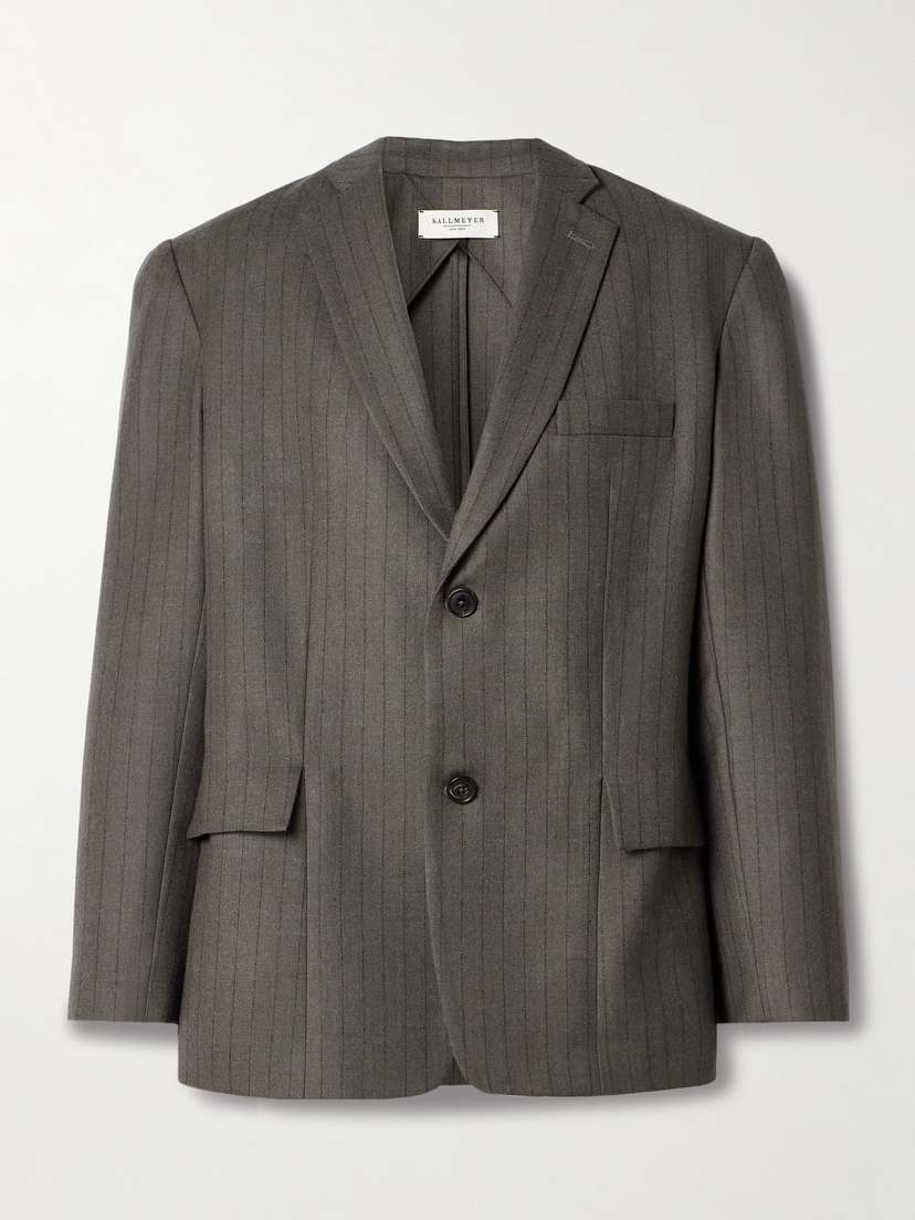 Kallmeyer Gemini Pinstriped Wool-twill Blazer