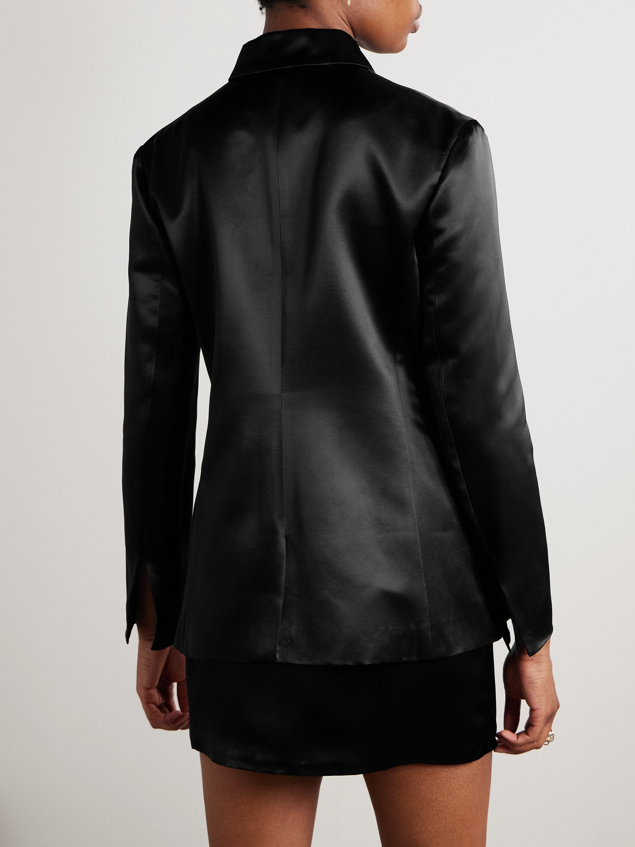 Kallmeyer Warner Blazer In Black Liquid Viscose In Black