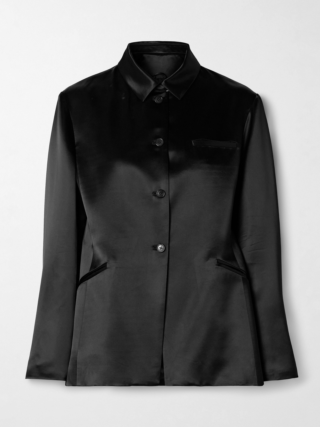 Kallmeyer Warner Blazer In Black Liquid Viscose In Black