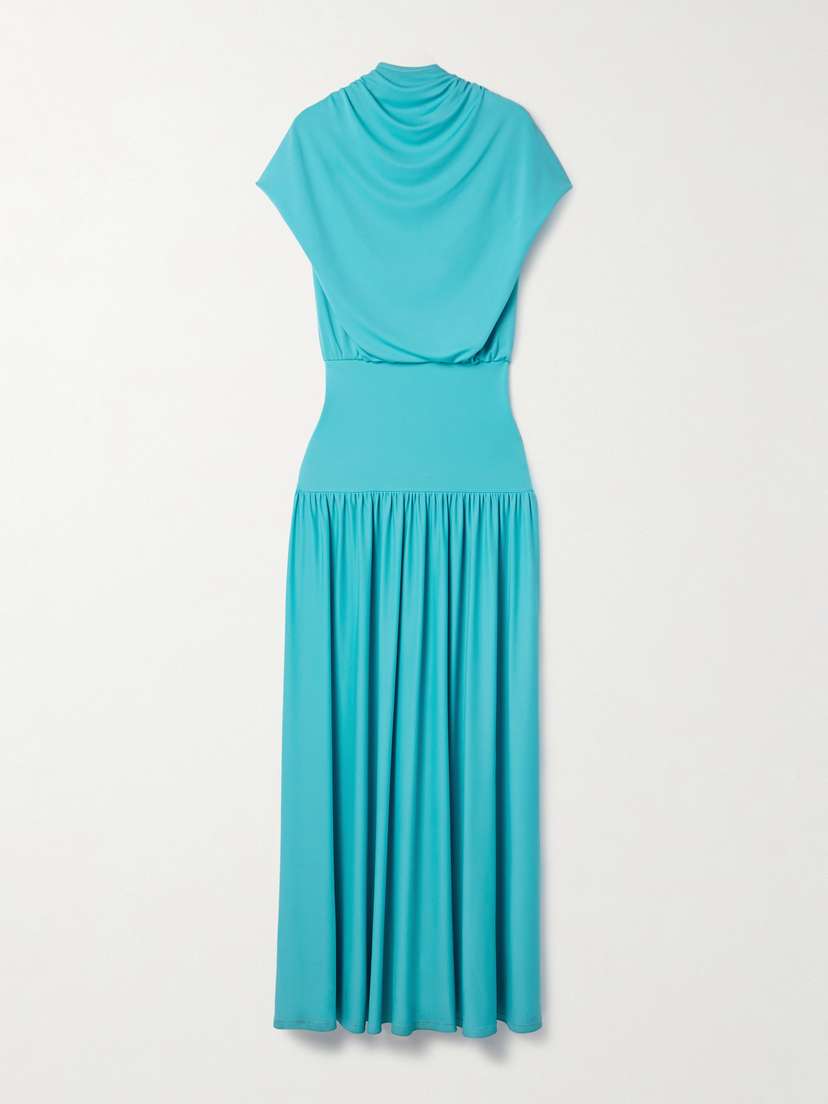 Kallmeyer Victoria Draped Stretch-jersey Maxi Dress