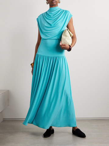 KALLMEYER Victoria draped stretch-jersey maxi dress