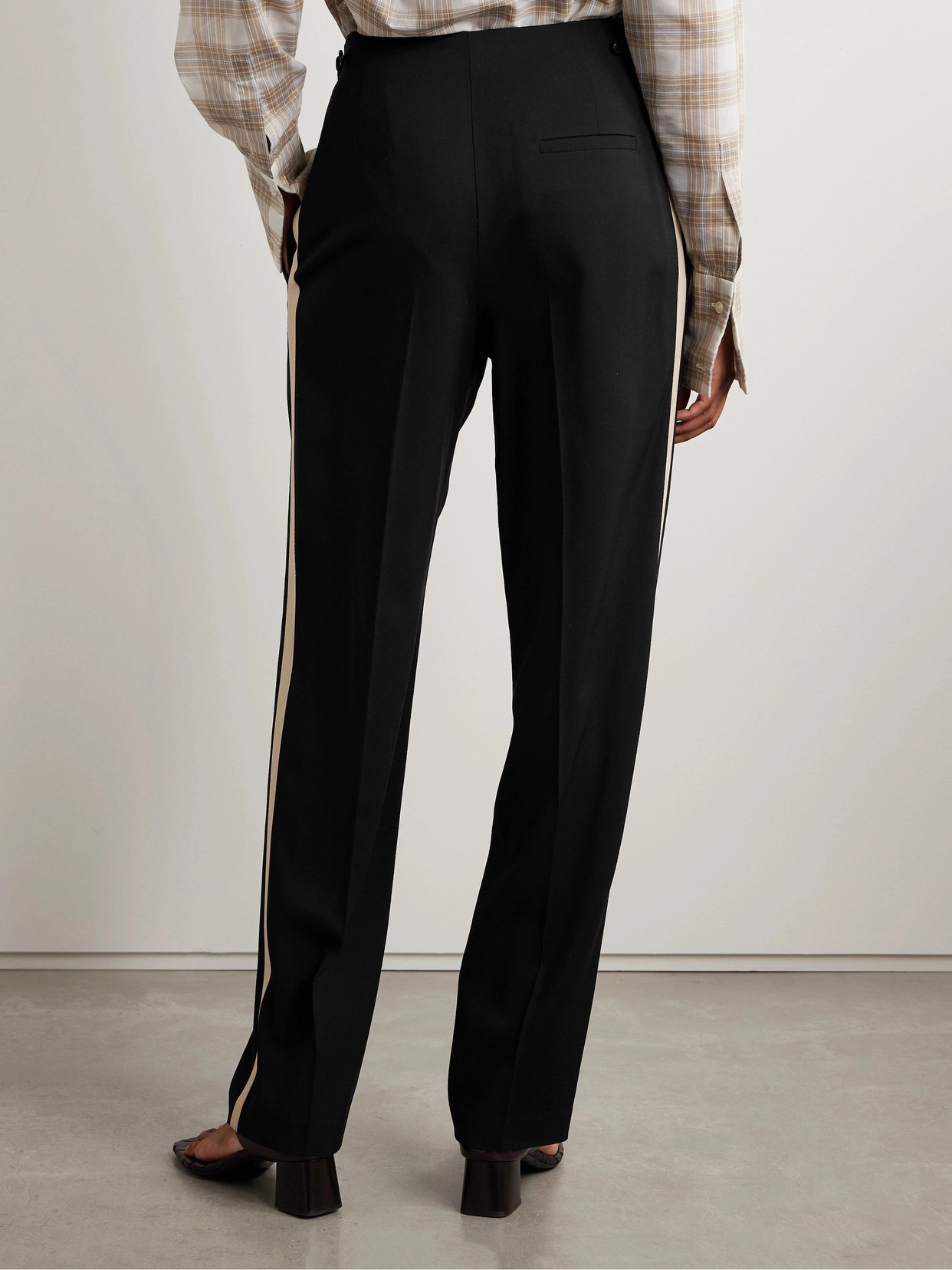 KALLMEYER PHOEBE WOOL-CREPE STRAIGHT-LEG PANTS