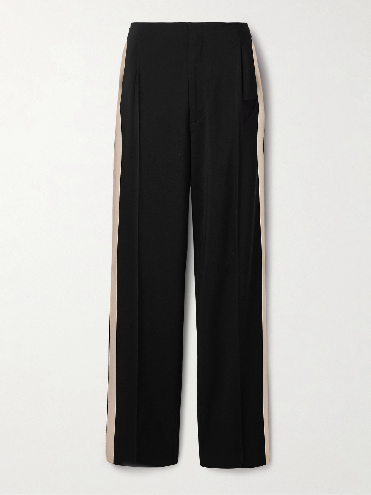 Kallmeyer Phoebe Wool-crepe Straight-leg Pants In Black