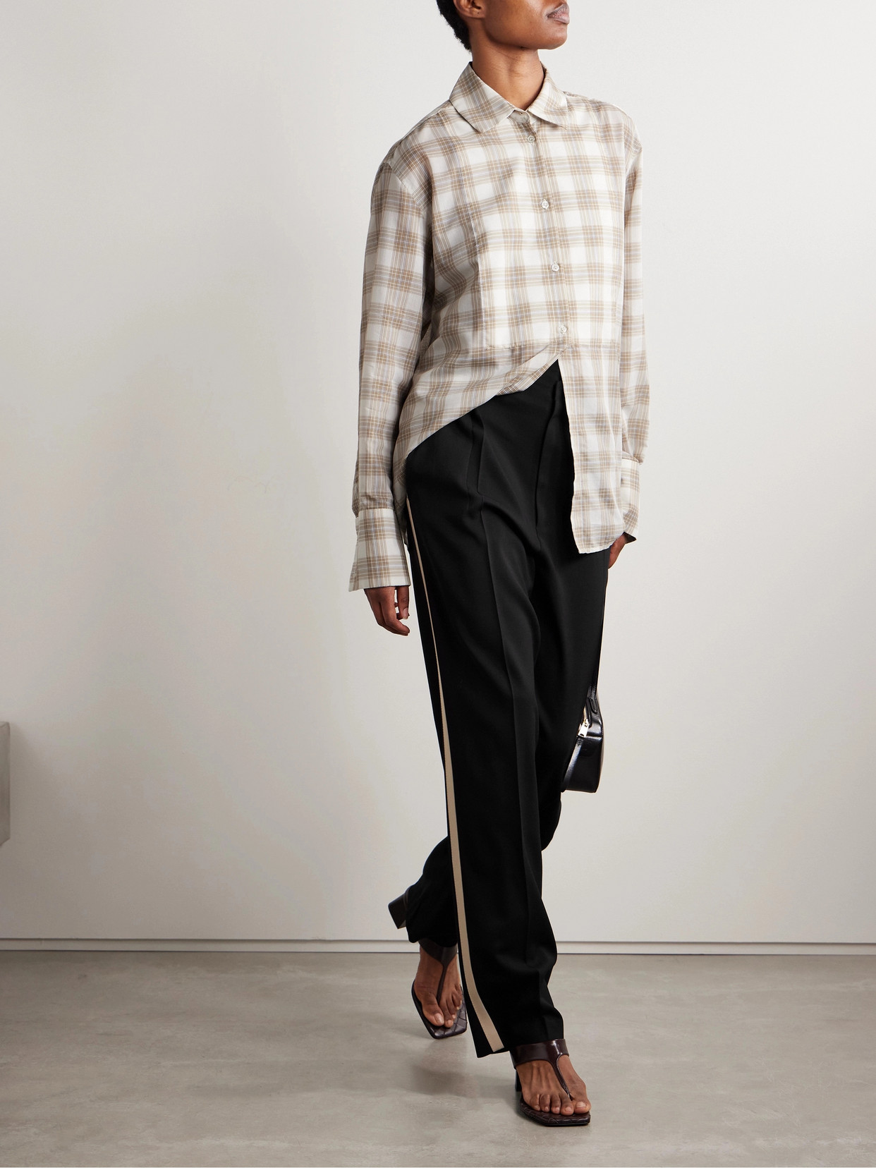 KALLMEYER PHOEBE WOOL-CREPE STRAIGHT-LEG PANTS