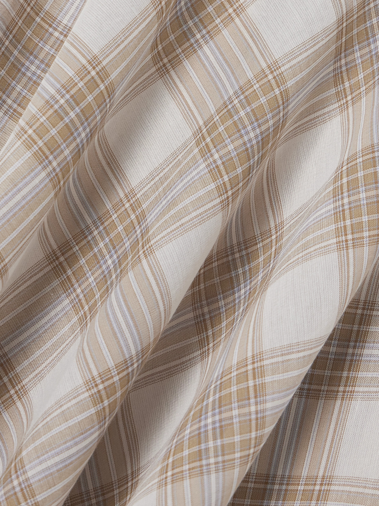 Kallmeyer Eve Asymmetric Layered Checked Voile Maxi Dress In Brown