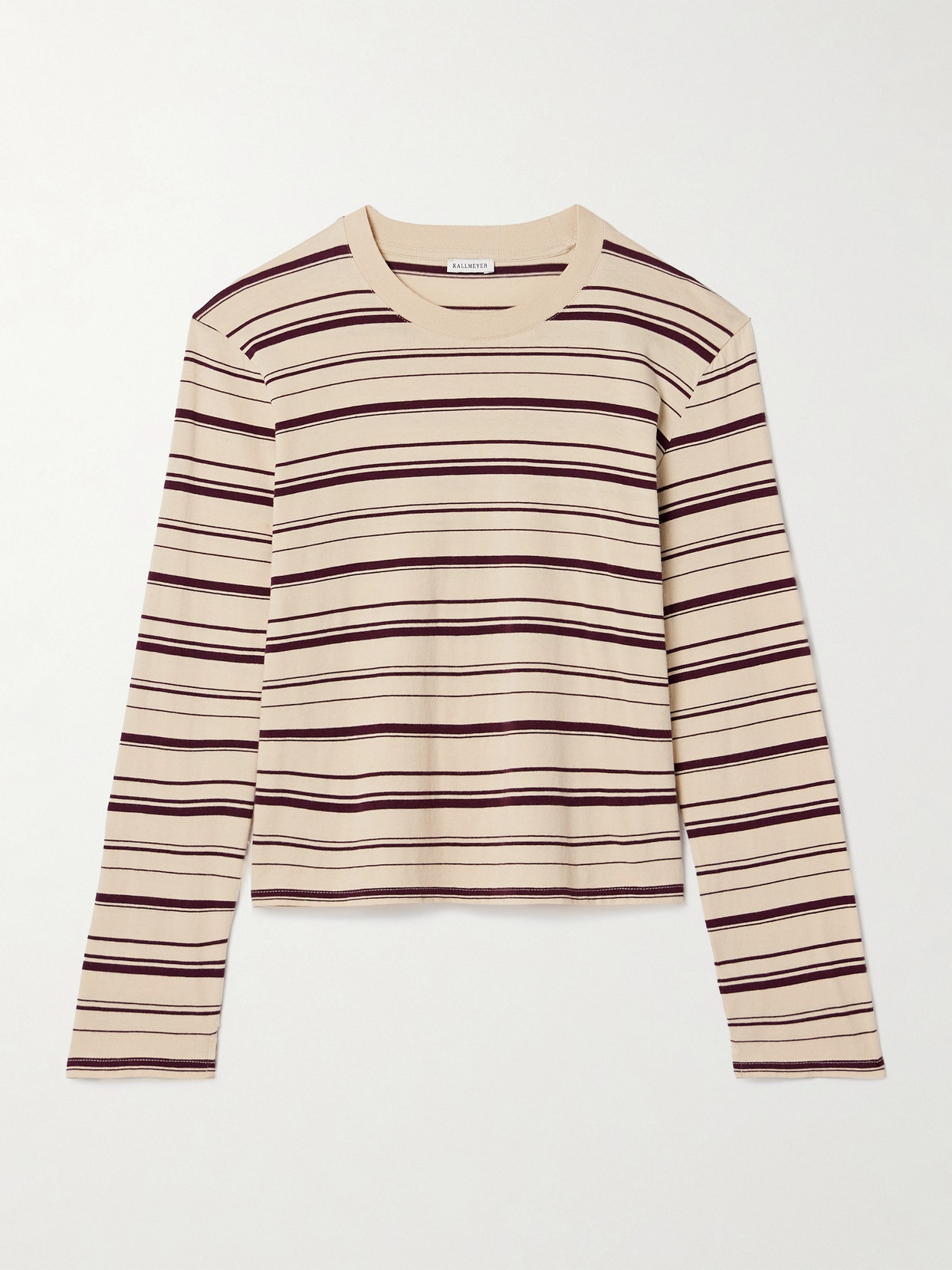 Kallmeyer Wynn Striped Cotton-jersey T-shirt In Neutrals