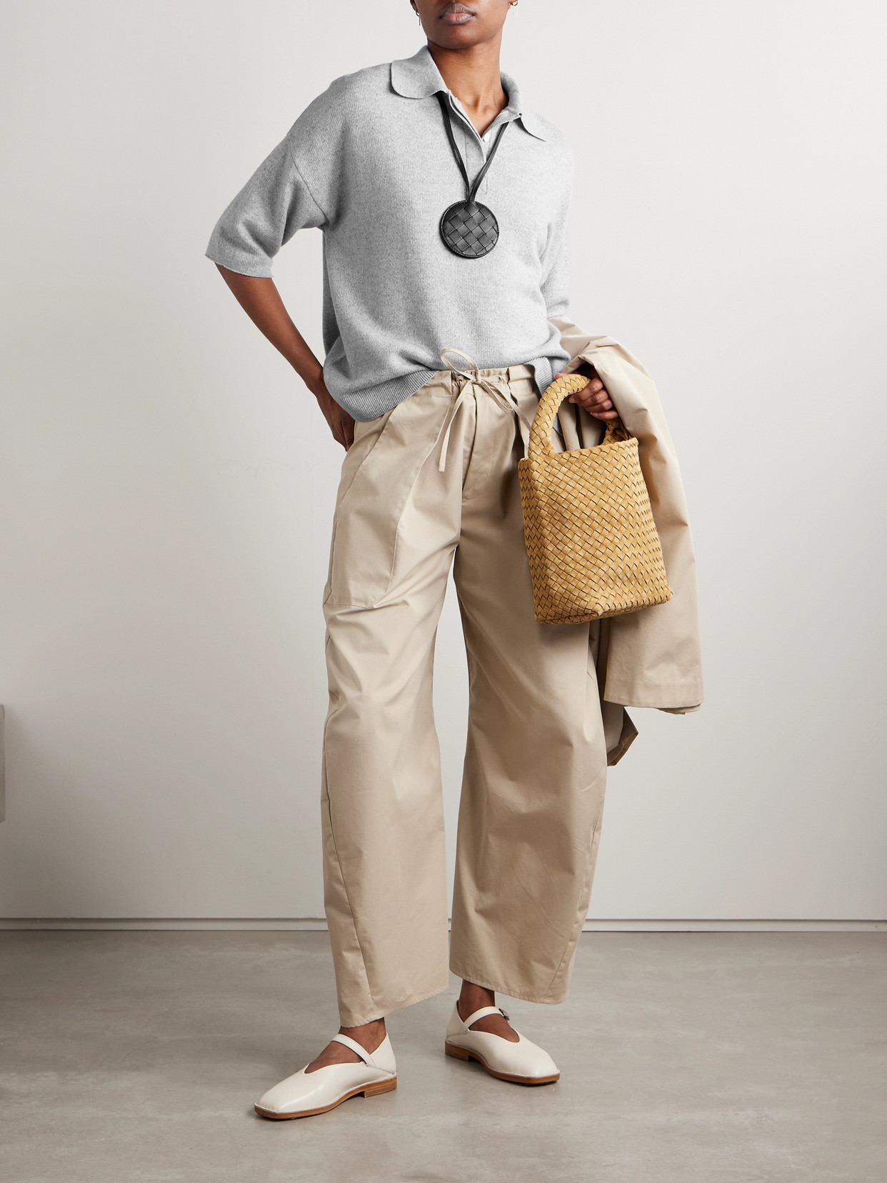 Kallmeyer Wes Oversized Wool And Cashmere-blend Polo Shirt In Gray